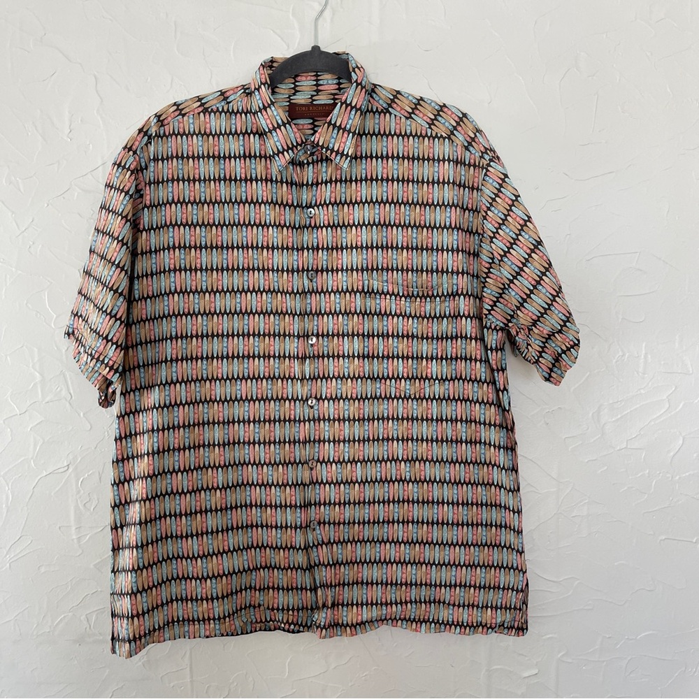 Tori Richard Honolulu Hawaiian Button Down Shirt. Mens size Large L